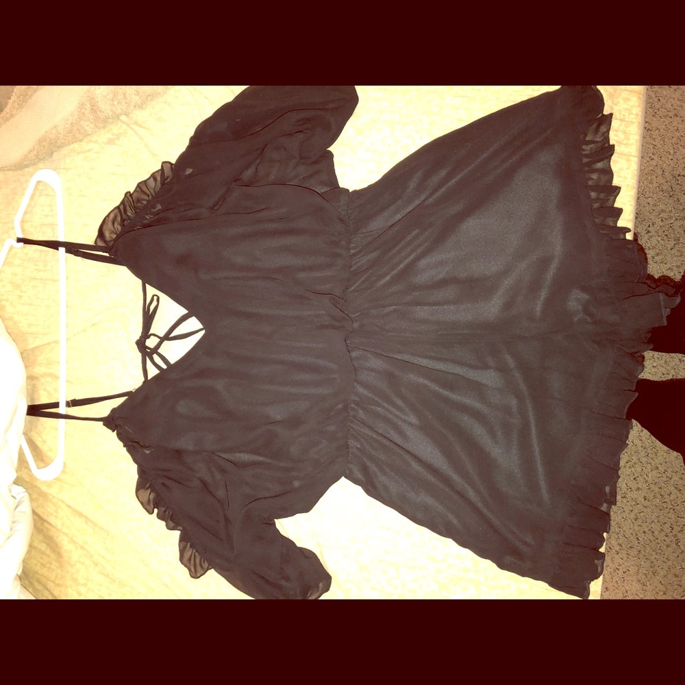 Black off the shoulder romper